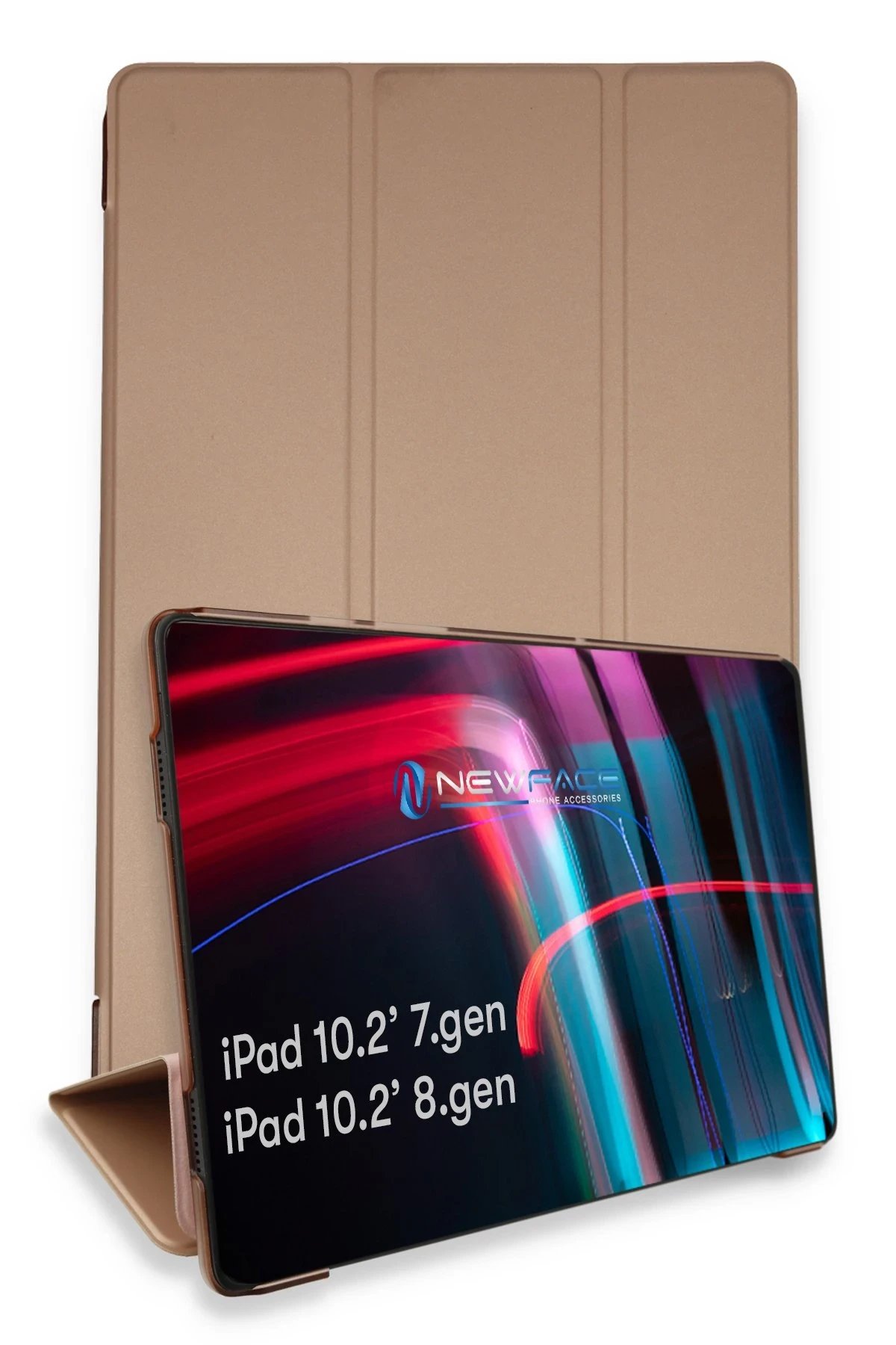 iPad 10.2 (7.nesil) Kılıf Tablet Smart Kılıf - Rose Gold-(5796)