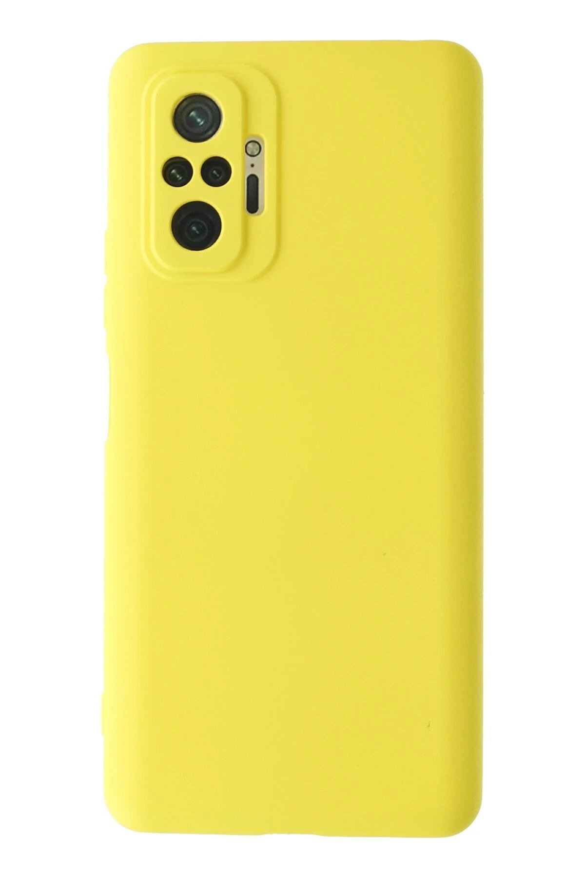 Xiaomi Redmi Note 10 Pro Kılıf Nano içi Kadife Silikon - Sarı-(5796)
