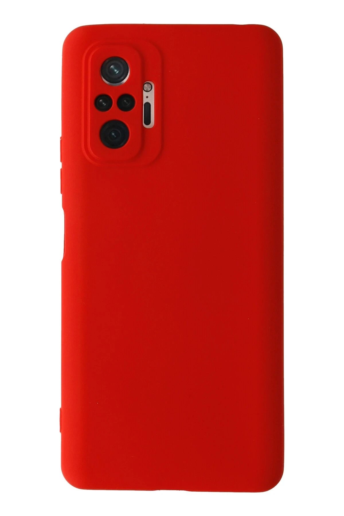Xiaomi Redmi Note 10 Pro Kılıf Nano içi Kadife Silikon - Kırmızı-(5796)