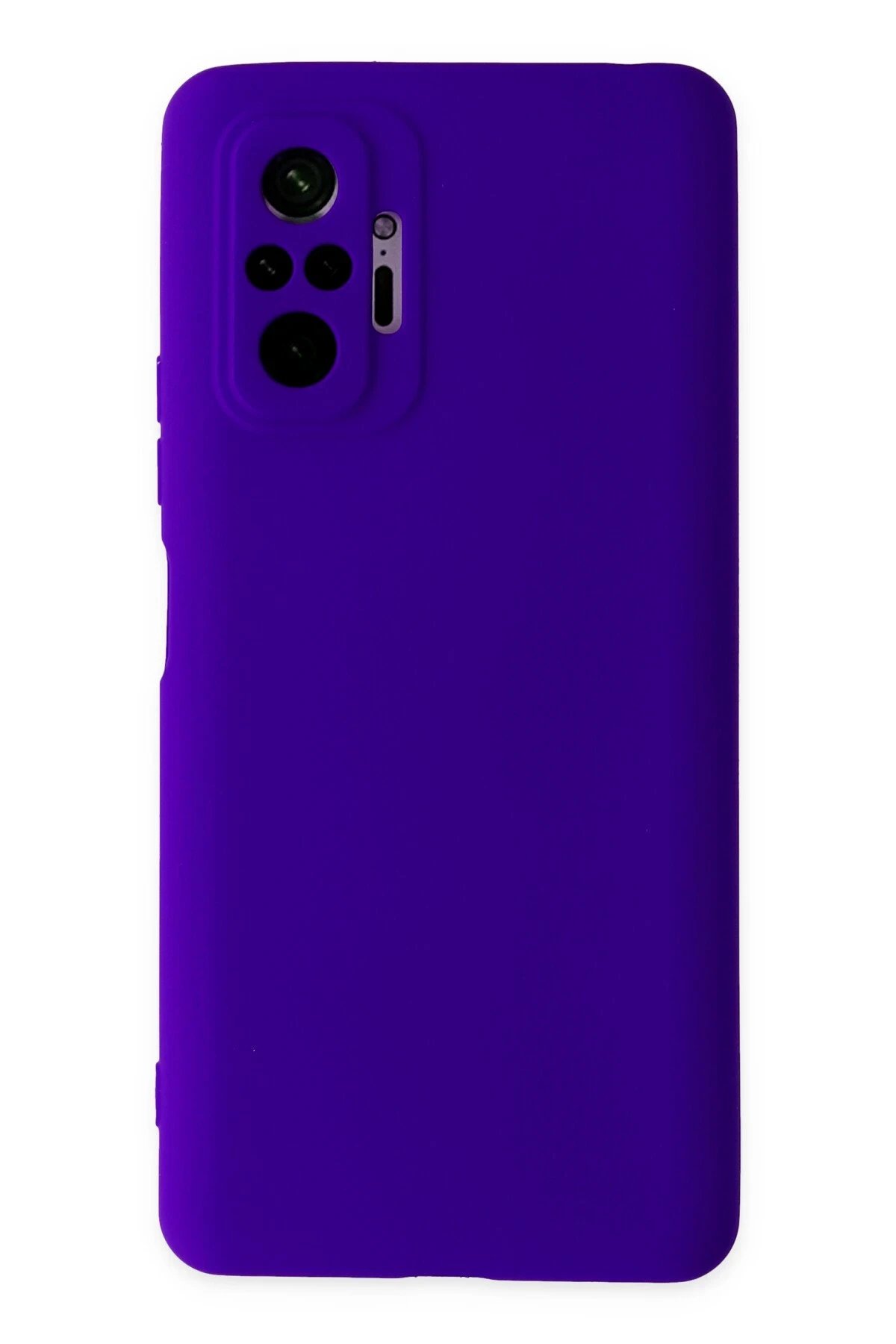 Xiaomi Redmi Note 10 Pro Kılıf Nano içi Kadife Silikon - Mor-(5796)