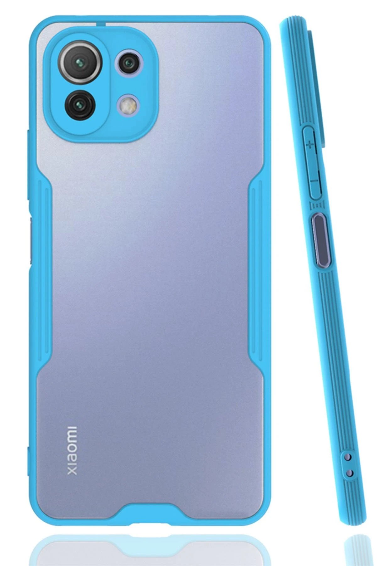 Xiaomi Mİ 11 Lite Kılıf Platin Silikon - Mavi-(5796)