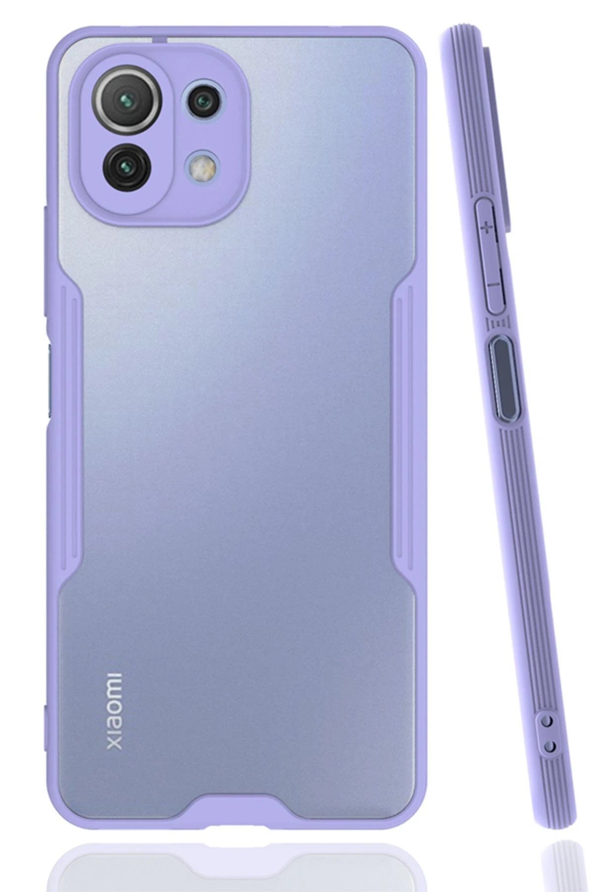 Xiaomi Mİ 11 Lite Kılıf Platin Silikon - Lila-(5796)