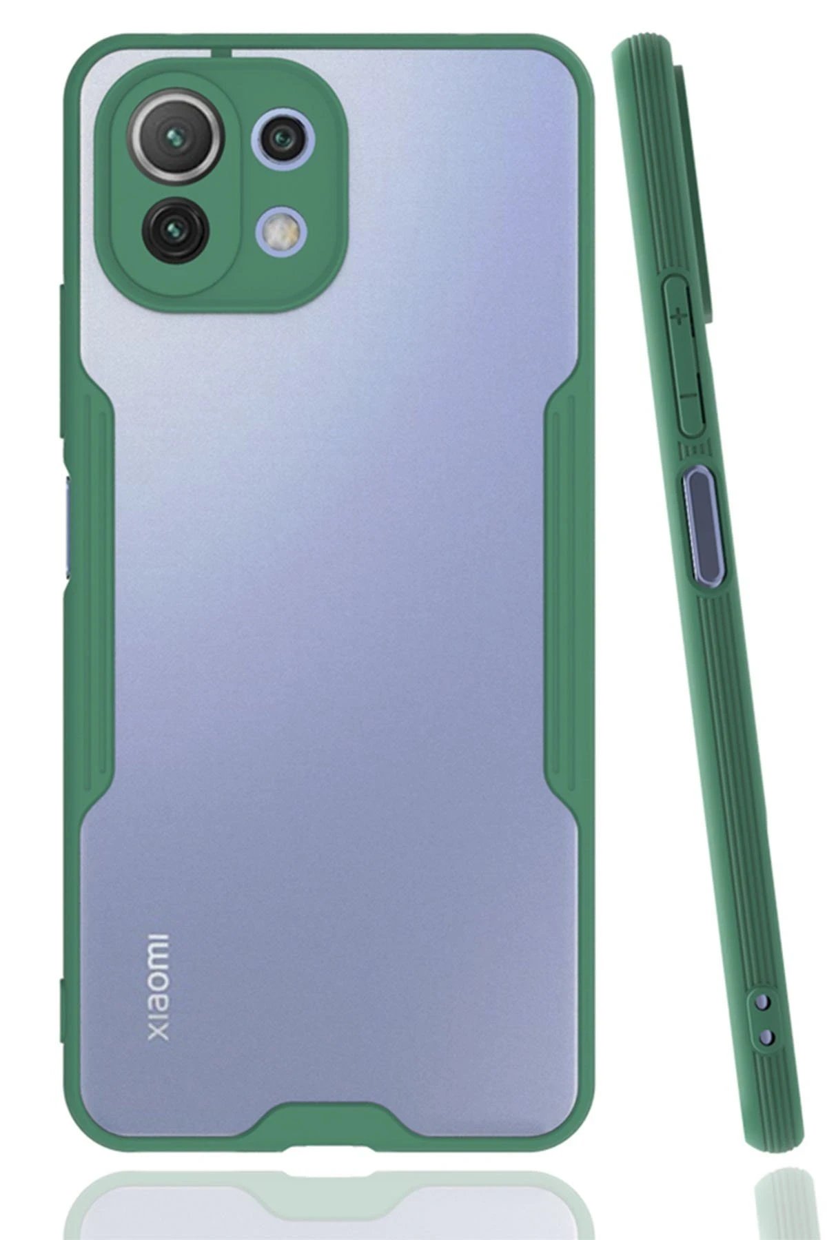 Xiaomi Mİ 11 Lite Kılıf Platin Silikon - Yeşil-(5796)