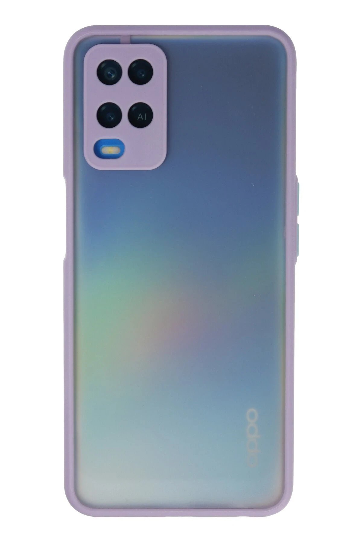 Oppo A54 4G Kılıf Montreal Silikon Kapak - Mor-(5796)