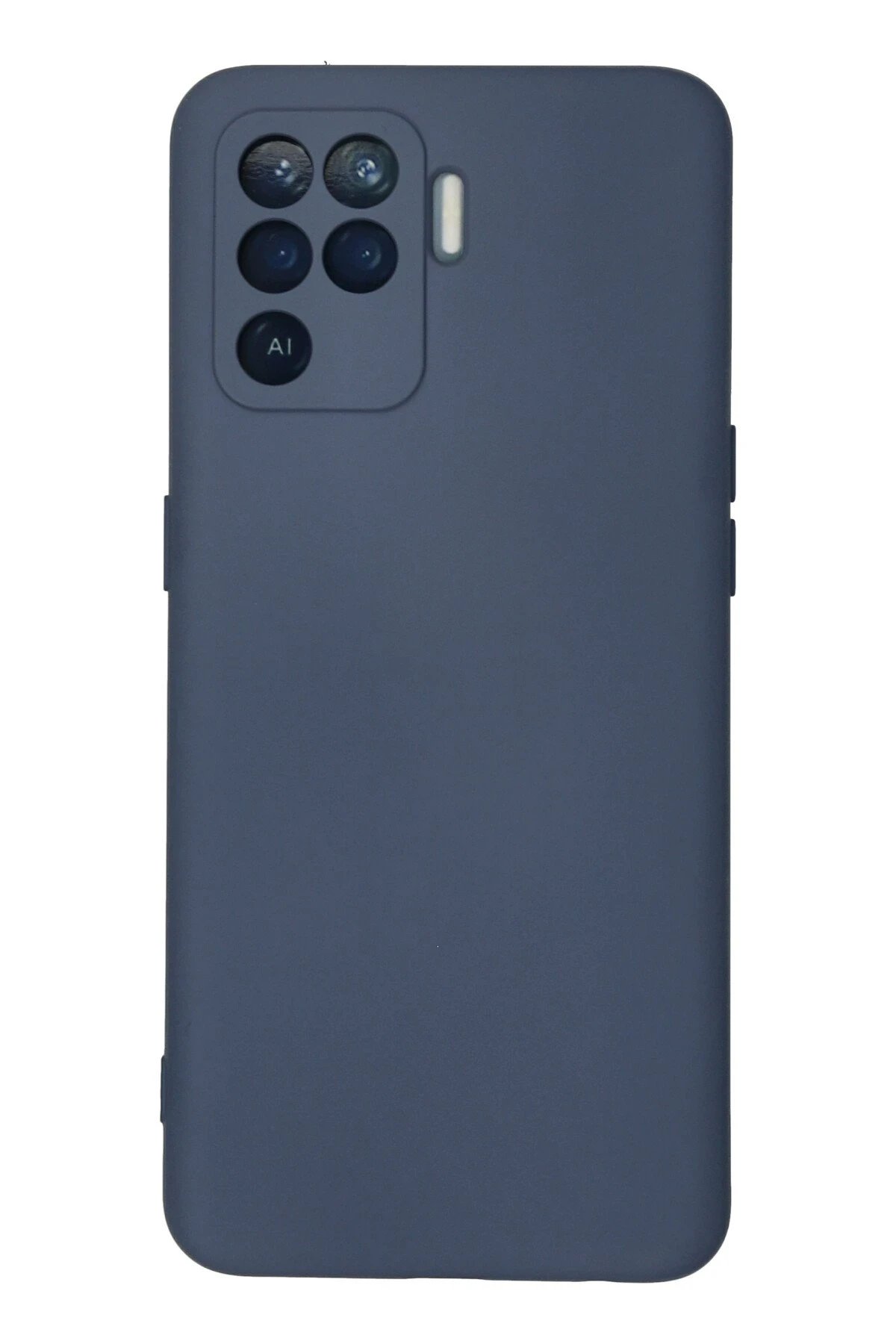 Oppo Reno 5 Lite Kılıf Nano içi Kadife Silikon - Gri-(5796)