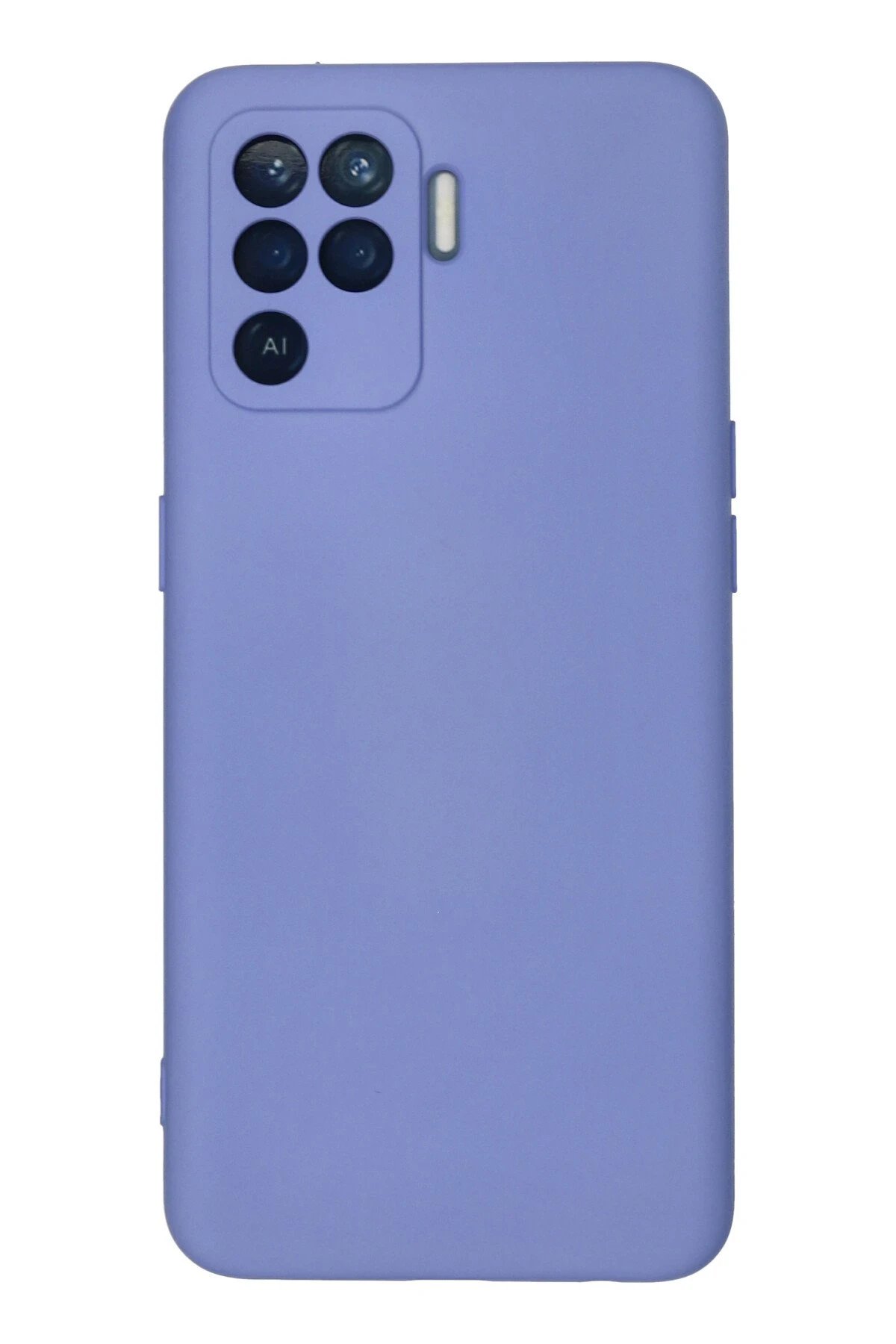 Oppo Reno 5 Lite Kılıf Nano içi Kadife Silikon - Lila-(5796)