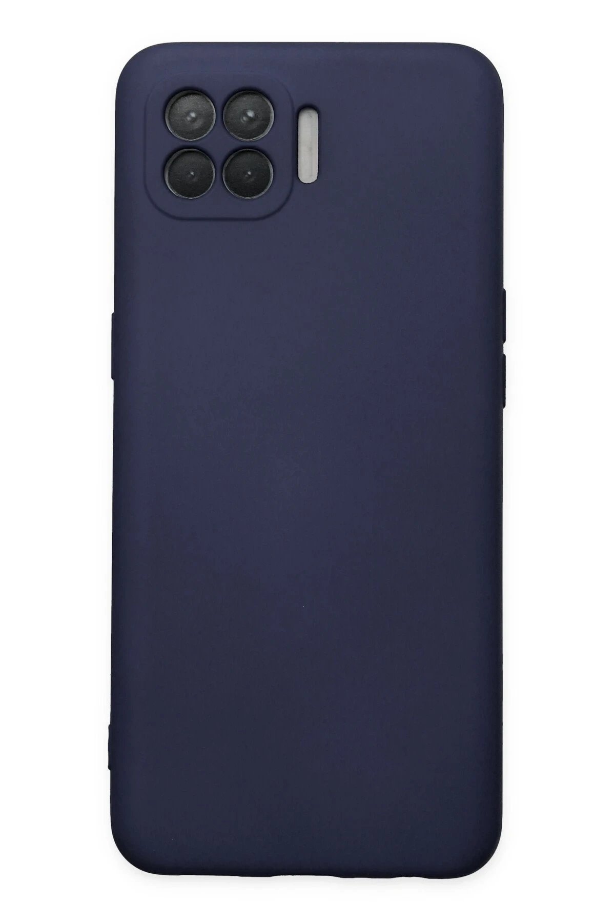 Oppo Reno 4 Lite Kılıf Nano içi Kadife Silikon - Lacivert-(5796)