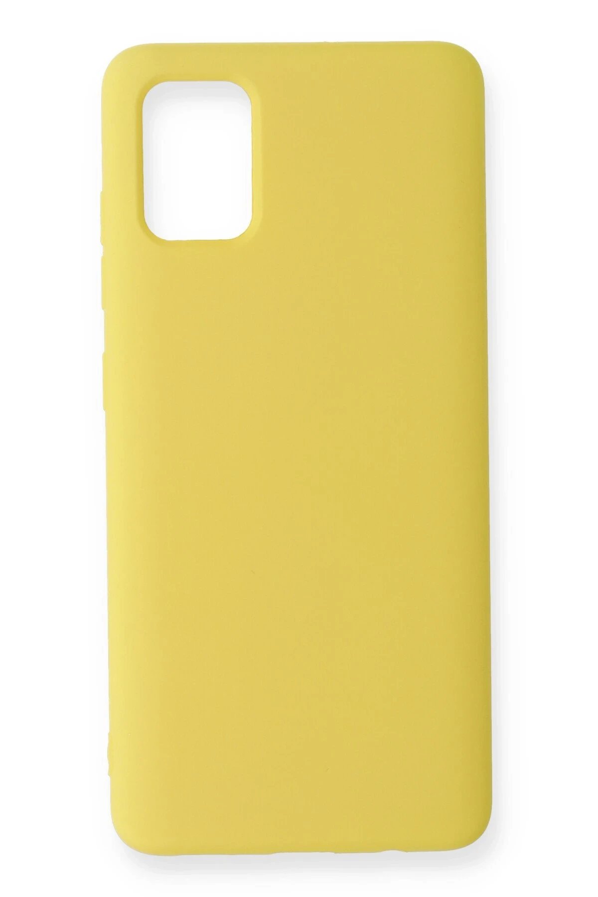 Samsung Galaxy A51 Kılıf Nano içi Kadife Silikon - Sarı-(5796)