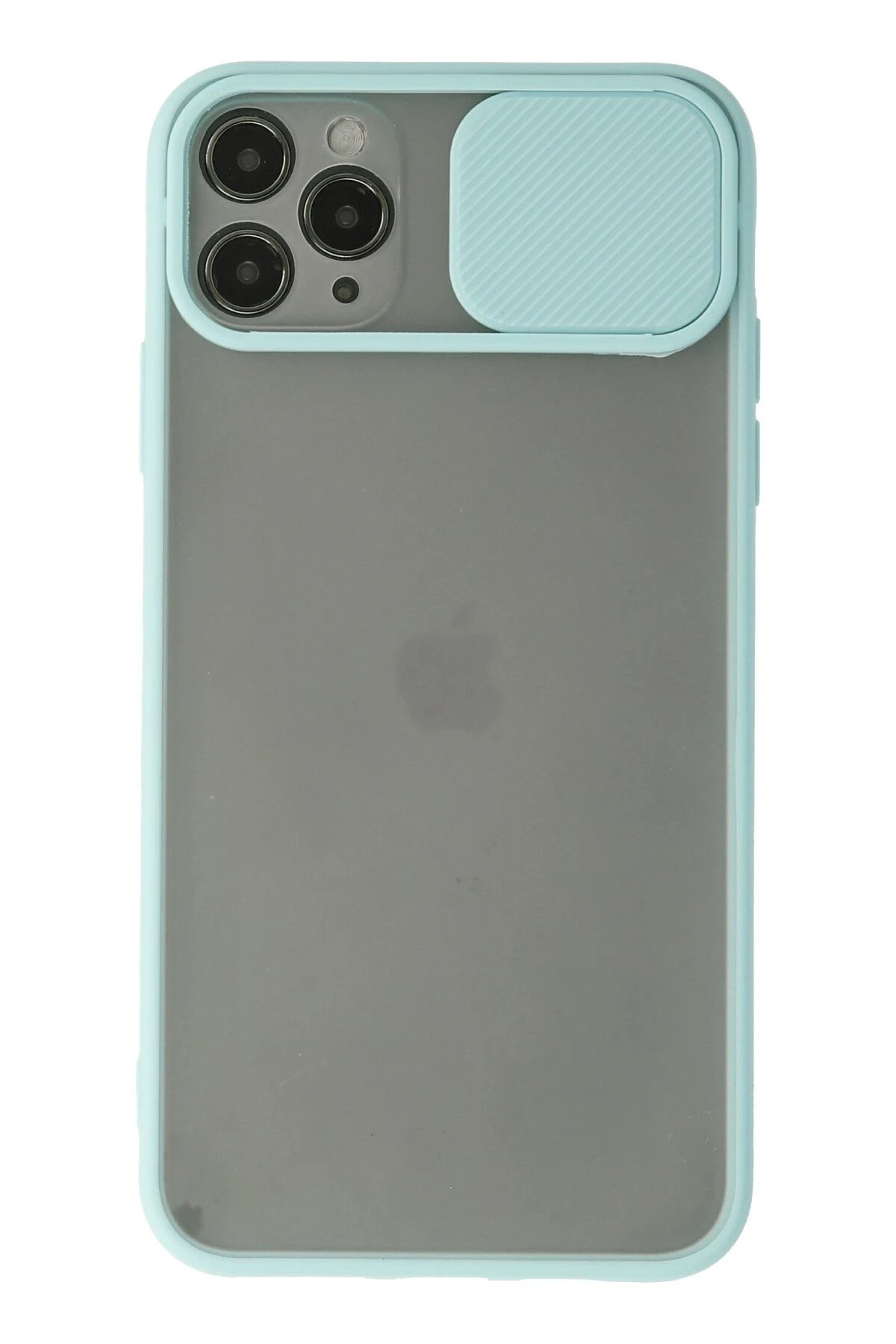 iPhone 11 Pro Kılıf Palm Buzlu Kamera Sürgülü Silikon - Turkuaz-(5796)