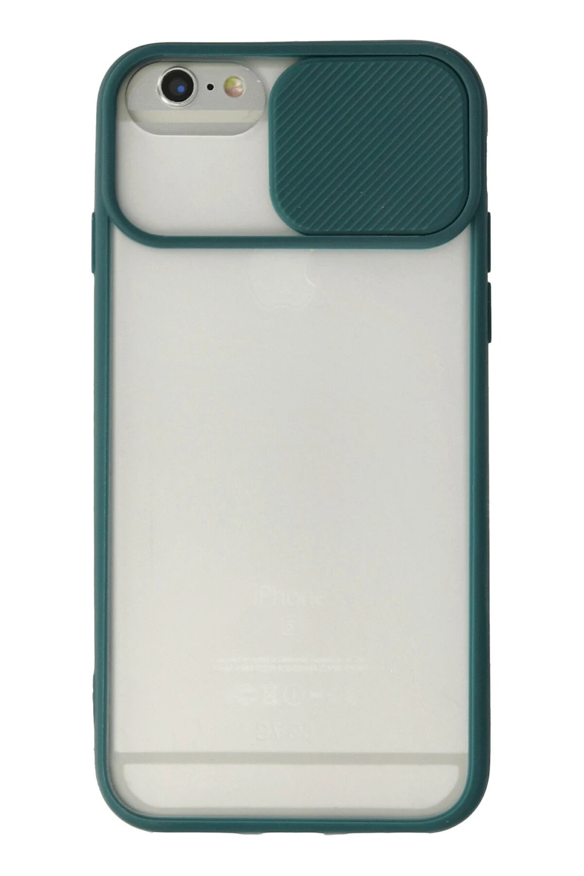 iPhone 6 Plus Kılıf Palm Buzlu Kamera Sürgülü Silikon - Yeşil-(5796)