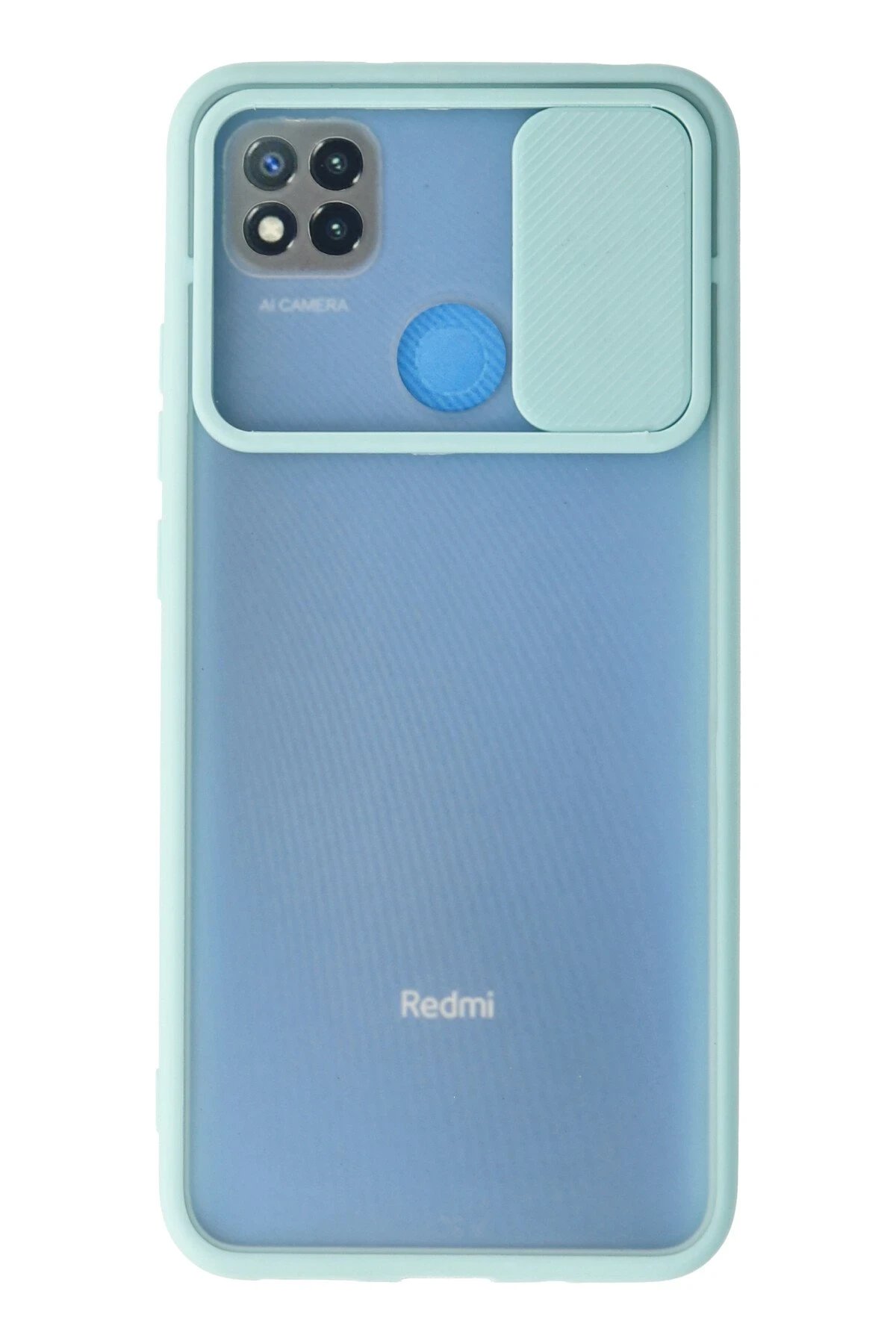 Xiaomi Redmi 9C Kılıf Palm Buzlu Kamera Sürgülü Silikon - Turkuaz-(5796)