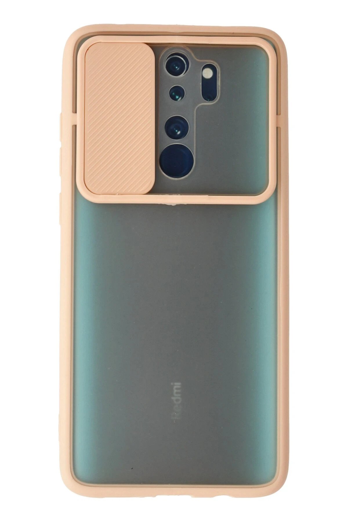 Xiaomi Redmi Note 8 Pro Kılıf Palm Buzlu Kamera Sürgülü Silikon - Pembe-(5796)