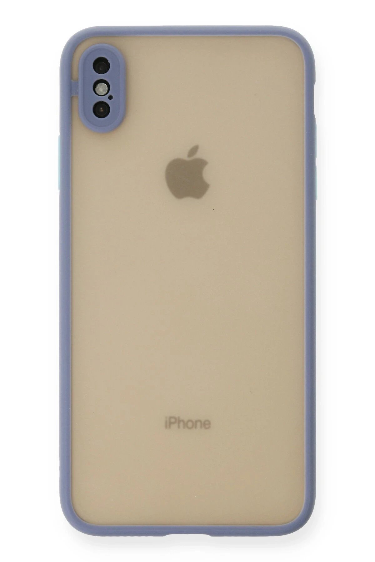 iPhone XS Max Kılıf Montreal Silikon Kapak - Gri-(5796)