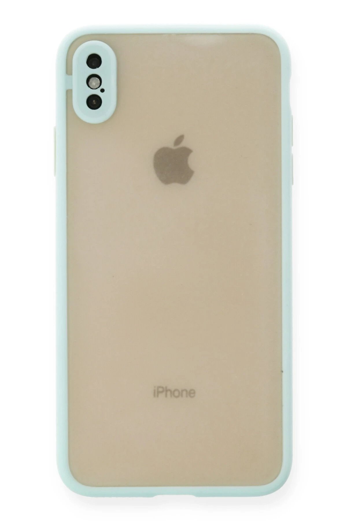 iPhone X Kılıf Montreal Silikon Kapak - Turkuaz-(5796)