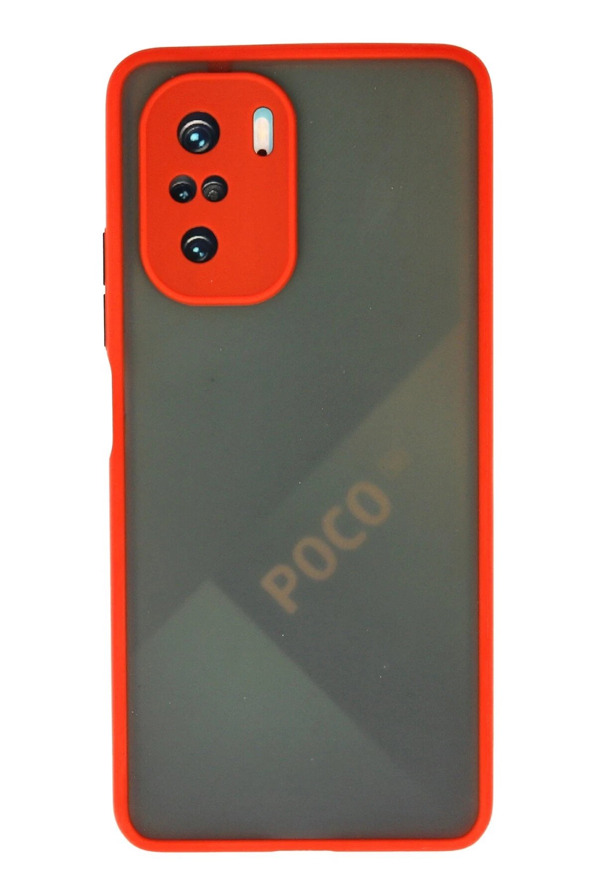 Xiaomi Poco F3 Kılıf Montreal Silikon Kapak - Kırmızı-(5796)