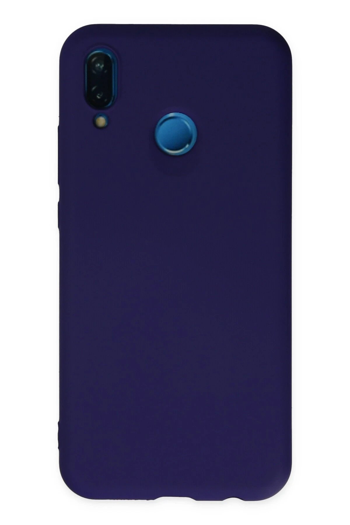 Huawei P20 Lite Kılıf Nano içi Kadife Silikon - Mor-(5796)