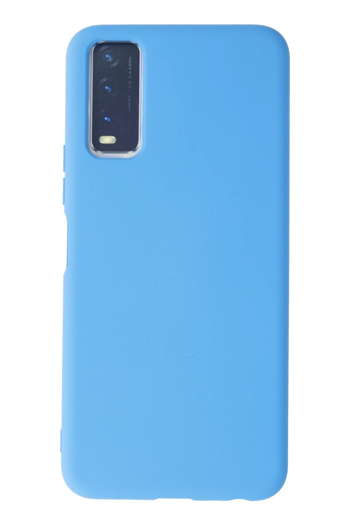 Vivo Y11S Kılıf Nano içi Kadife Silikon - Mavi-(5796)