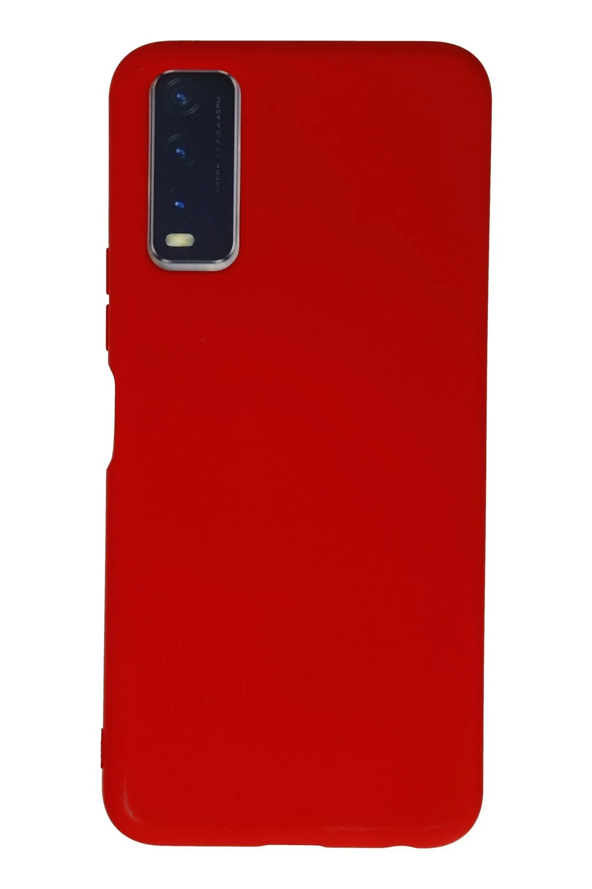 Vivo Y11S Kılıf Nano içi Kadife Silikon - Kırmızı-(5796)