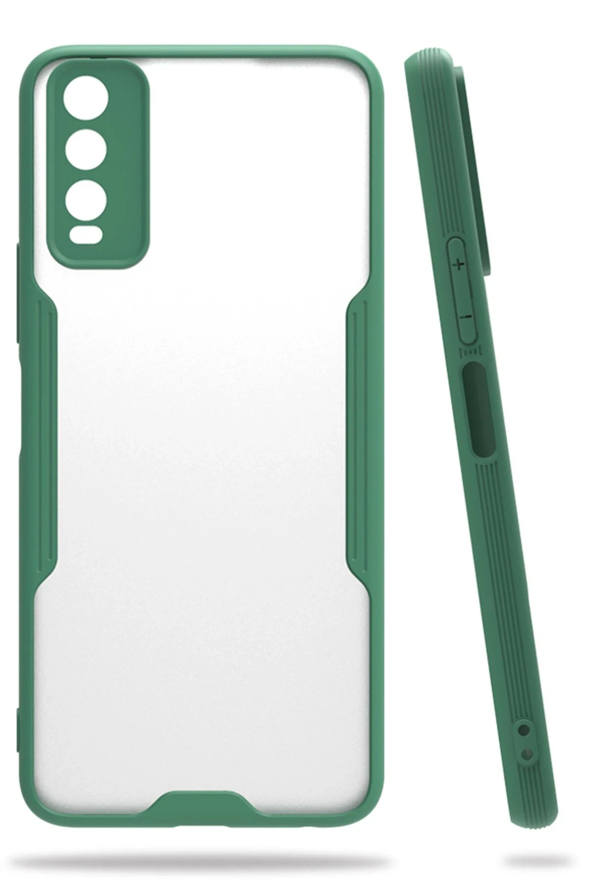 Vivo Y11S Kılıf Platin Silikon - Yeşil-(5796)