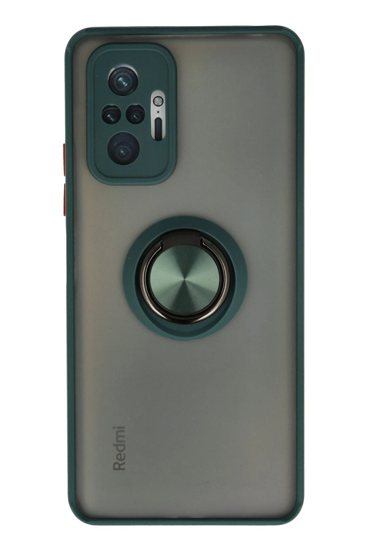 Xiaomi Redmi Note 10 Pro Kılıf Montreal Yüzüklü Silikon Kapak - Yeşil-(5796)