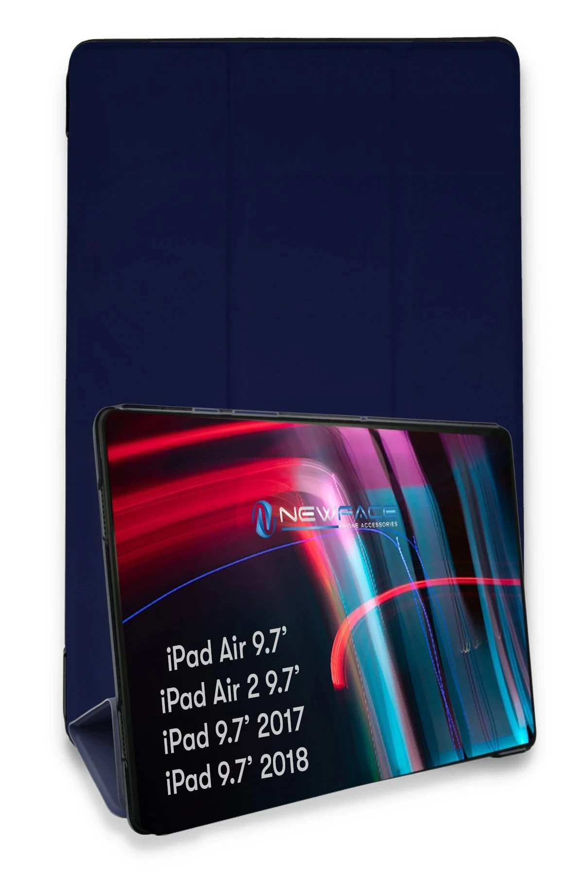 iPad 5 Air 9.7 Kılıf Tablet Smart Kılıf - Lacivert-(5796)
