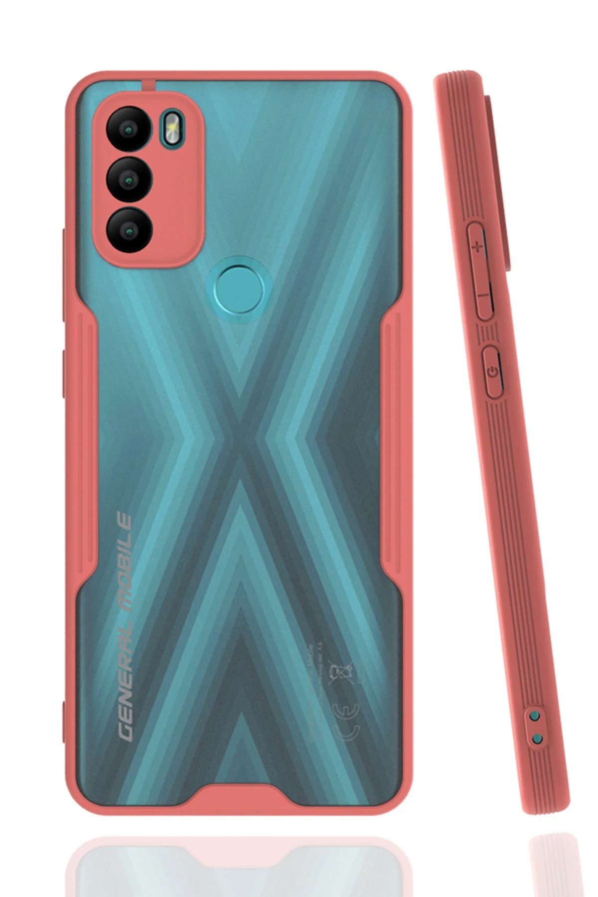 General Mobile GM 21 Plus Kılıf Platin Silikon - Pembe-(5796)