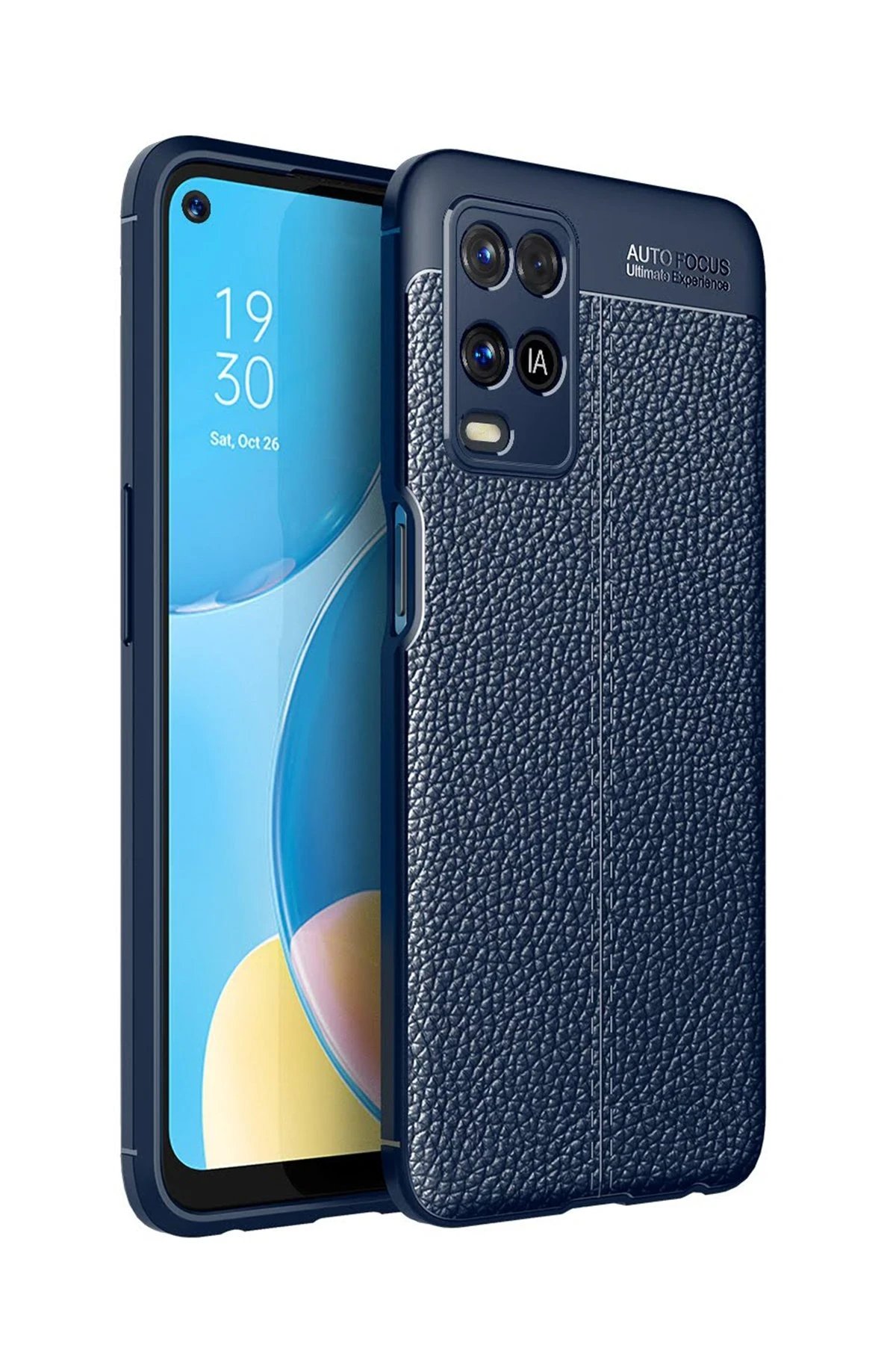 Oppo A54 4G Kılıf Auto Focus Kapak - Lacivert-(5796)