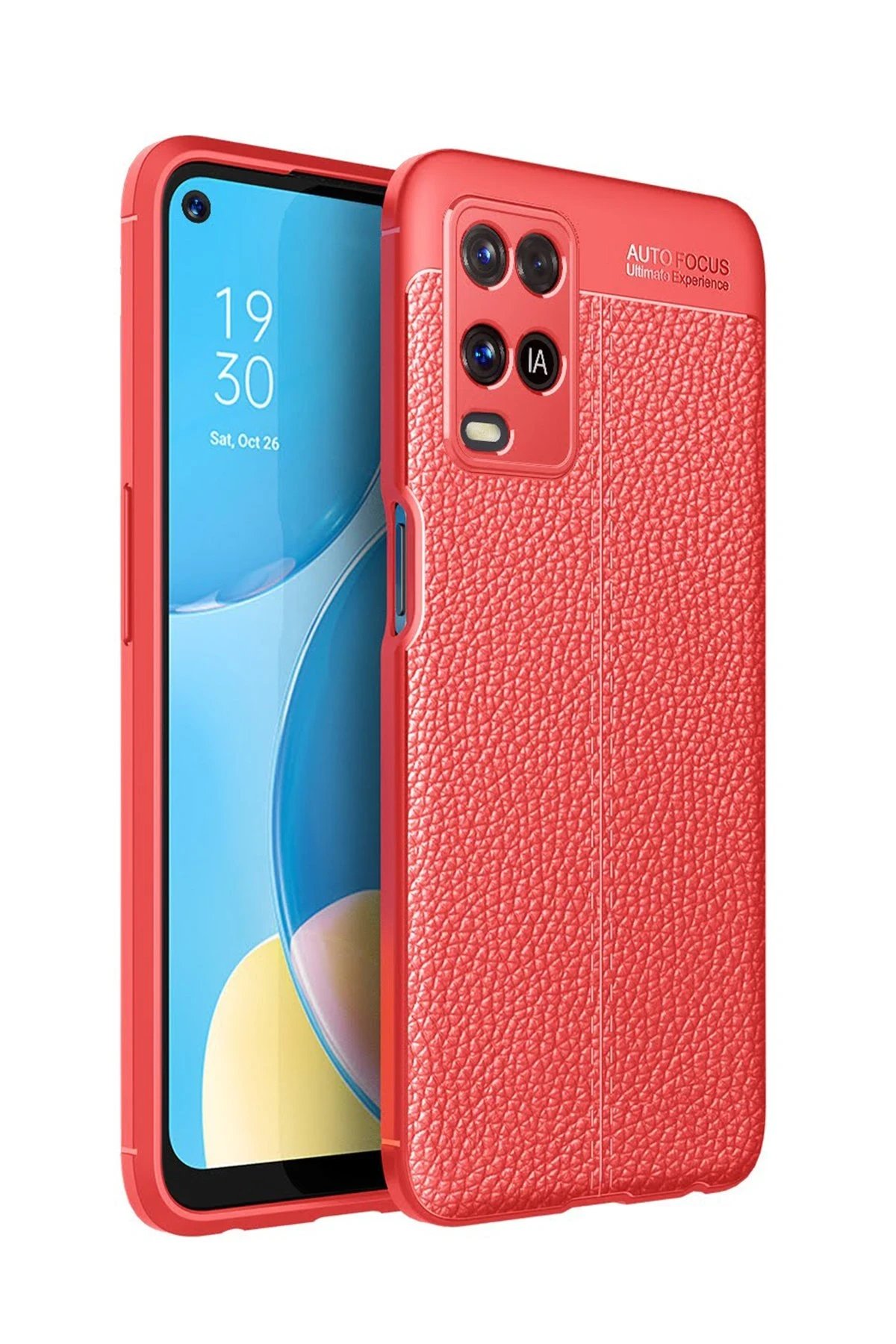 Oppo A54 4G Kılıf Auto Focus Kapak - Kırmızı-(5796)