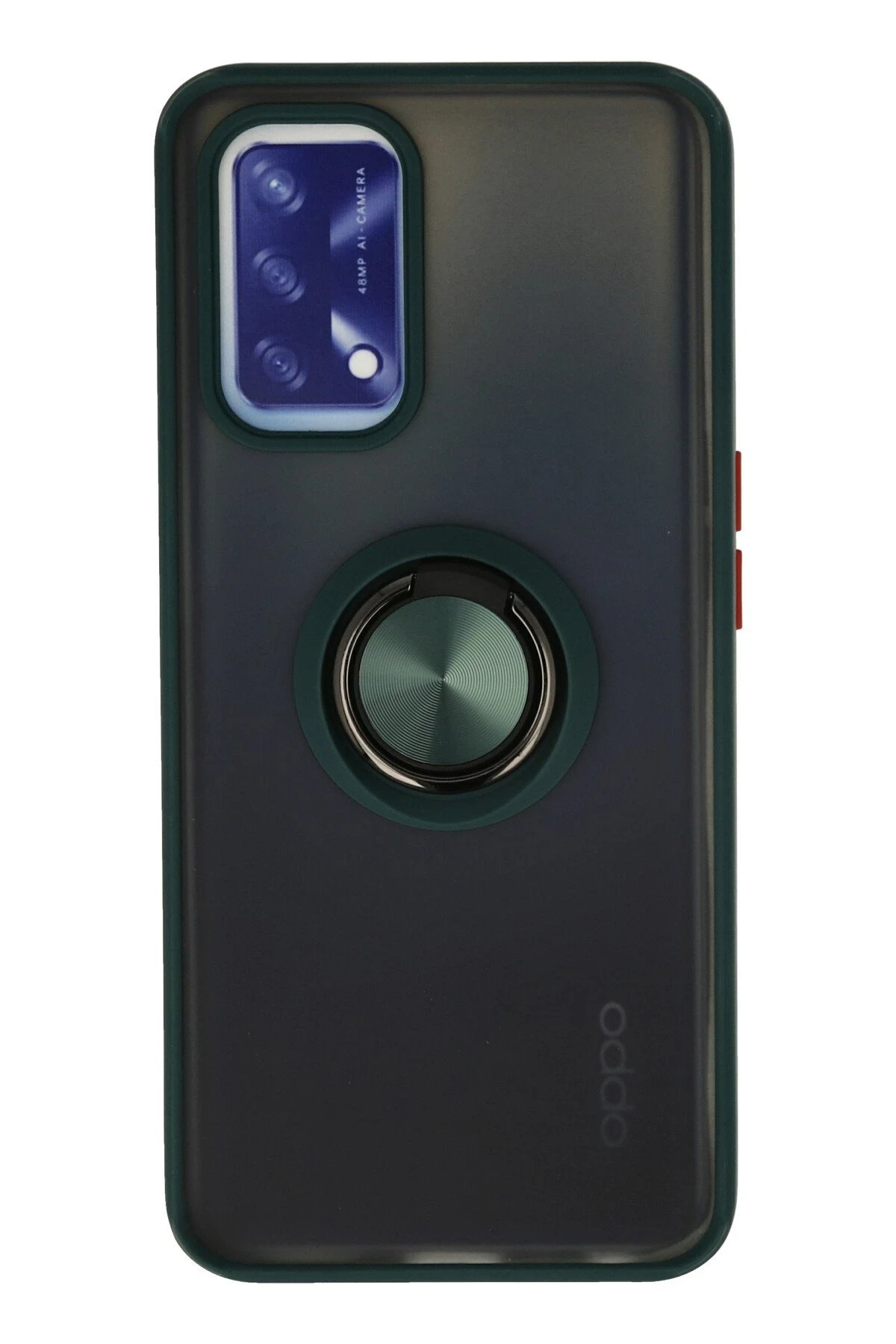 Oppo A74 4G Kılıf Montreal Yüzüklü Silikon Kapak - Yeşil-(5796)