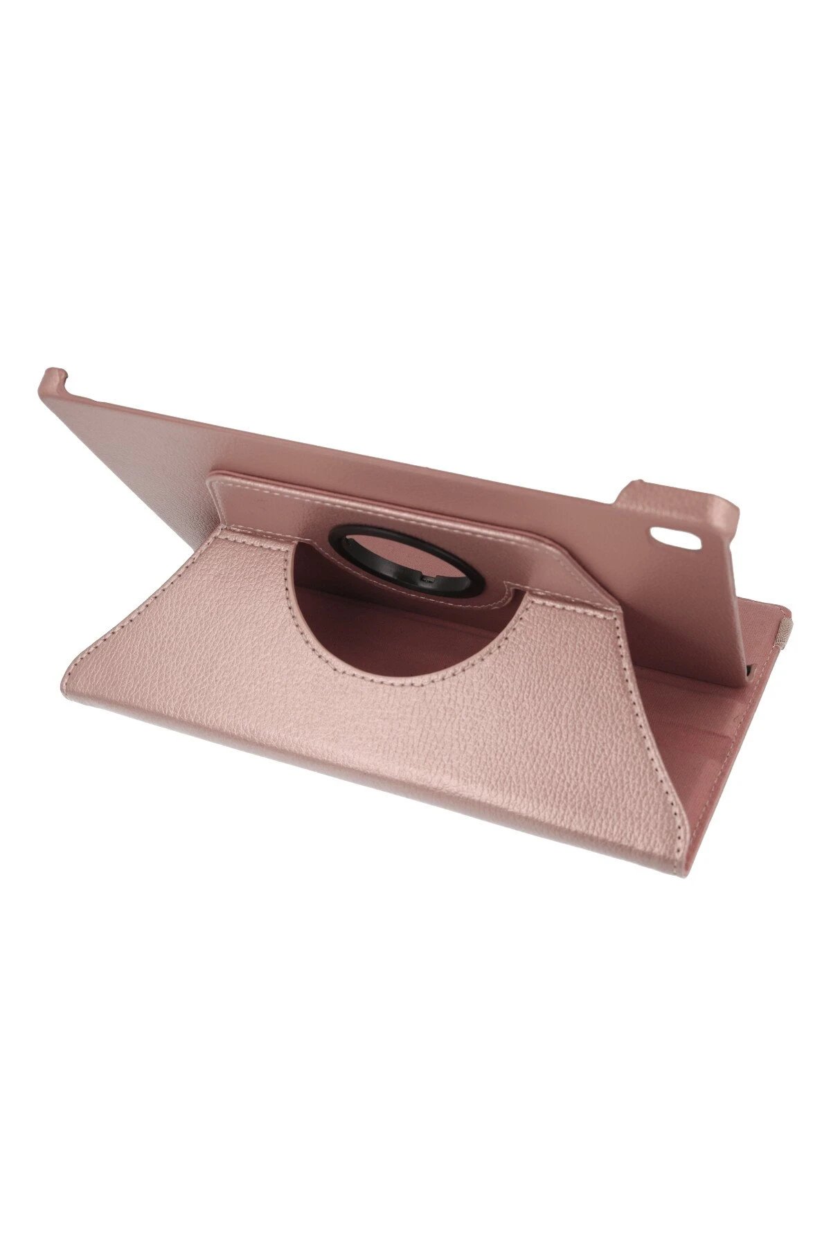 Samsung Galaxy P610 Tab S6 Lite 10.4 Kılıf 360 Tablet Deri Kılıf - Rose Gold-(5796)