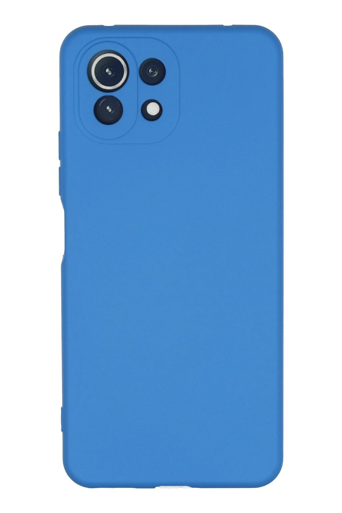 Xiaomi Mİ 11 Lite Kılıf Nano içi Kadife Silikon - Mavi-(5796)