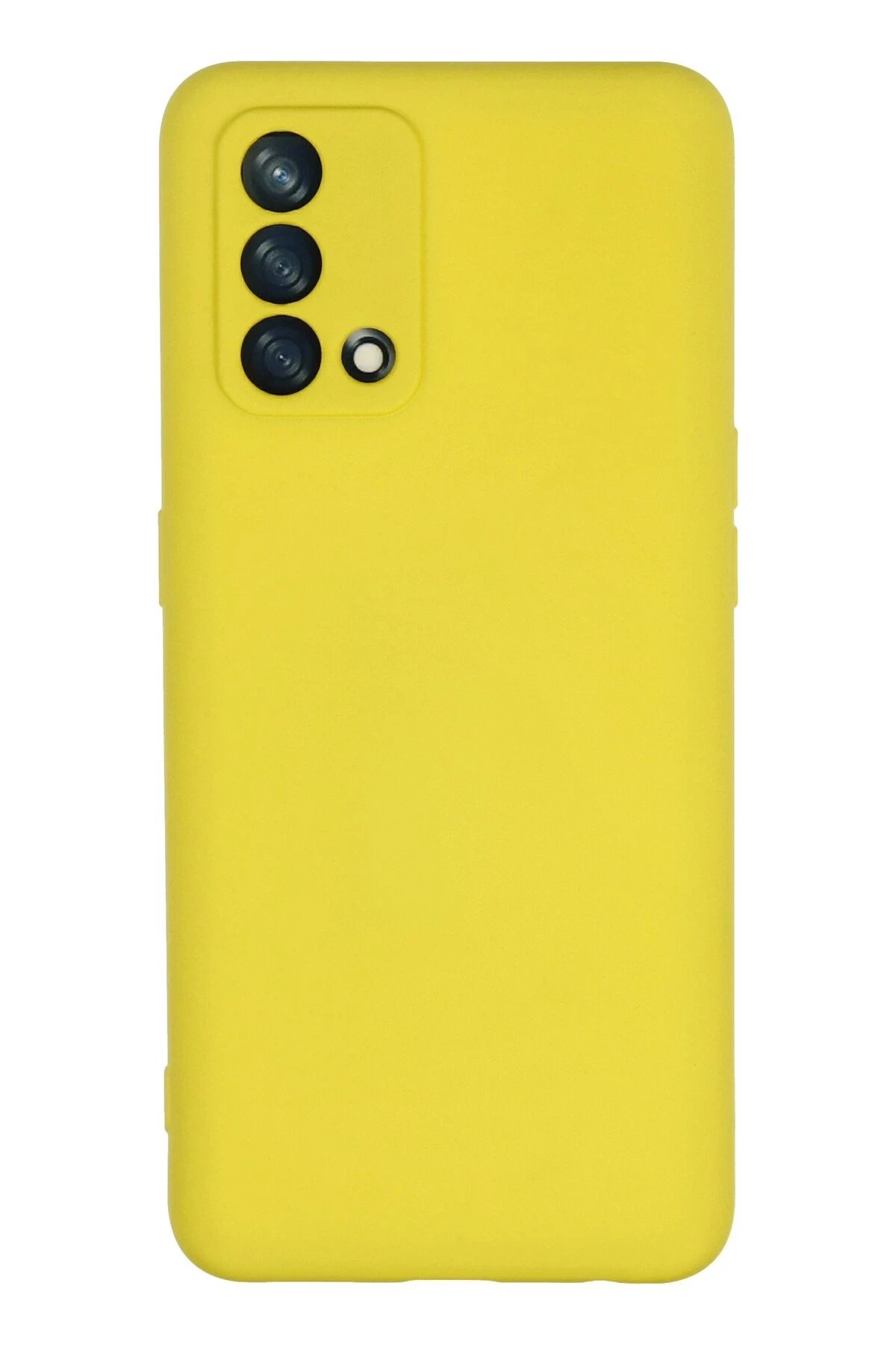 Oppo A74 4G Kılıf Nano içi Kadife Silikon - Sarı-(5796)