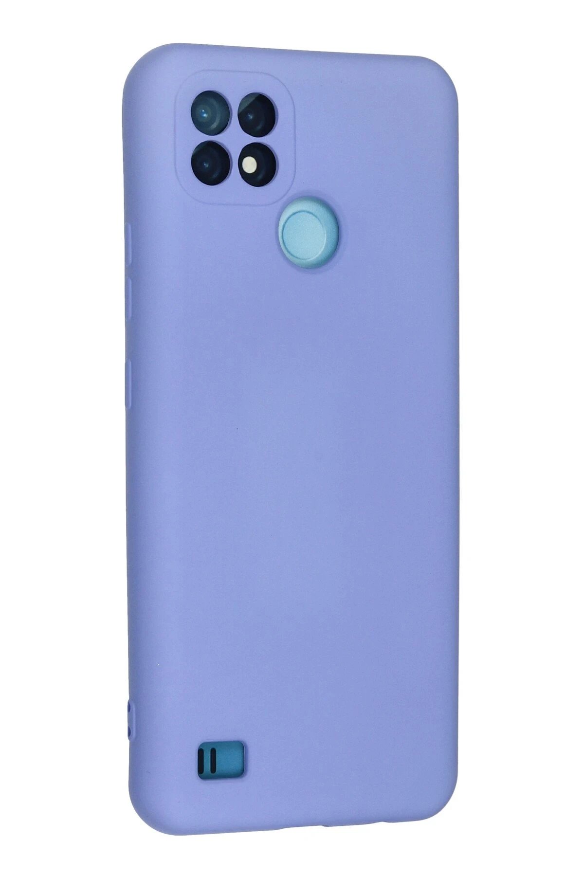 Realme C21 Kılıf Nano içi Kadife Silikon - Lila-(5796)