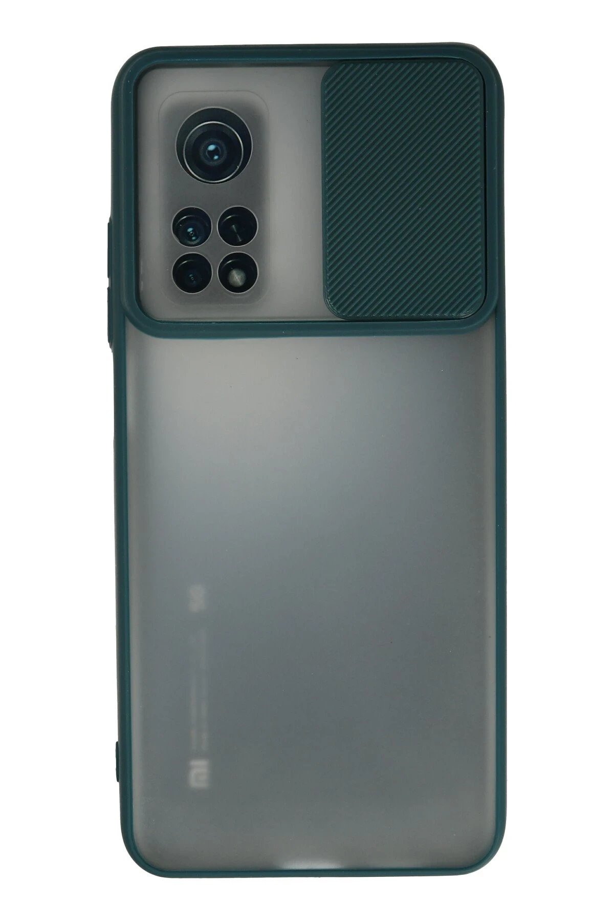 Xiaomi Mi 10T Kılıf Palm Buzlu Kamera Sürgülü Silikon - Yeşil-(5796)