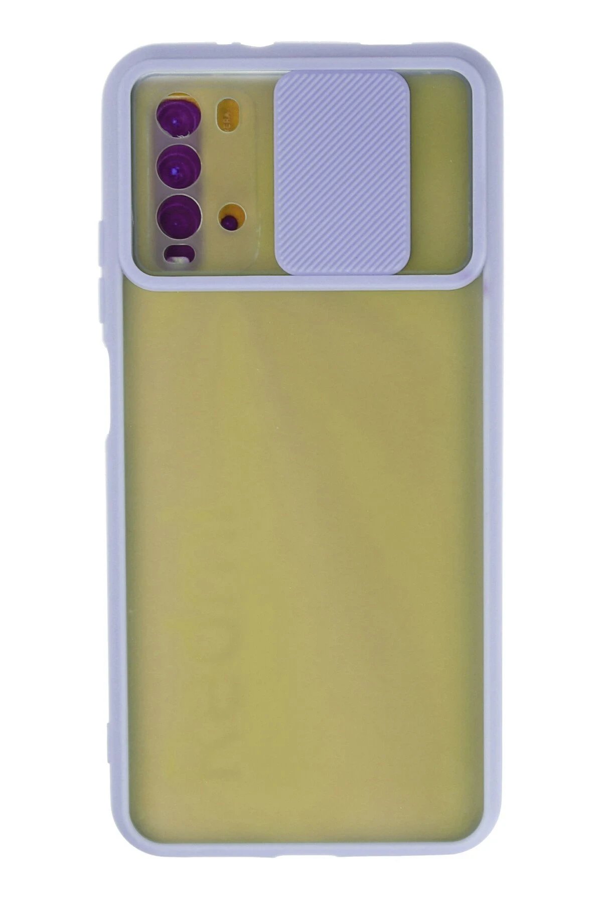 Xiaomi Redmi 9T Kılıf Palm Buzlu Kamera Sürgülü Silikon - Lila-(5796)