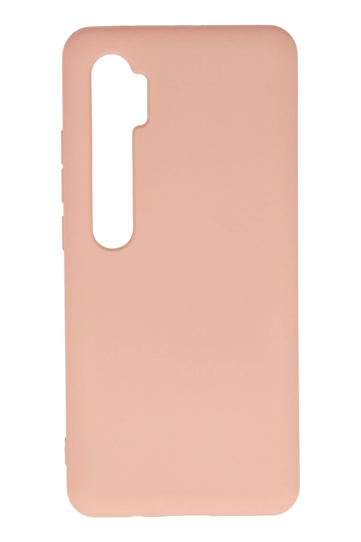Xiaomi Mi Note 10 Lite Kılıf Nano içi Kadife Silikon - Pudra-(5796)