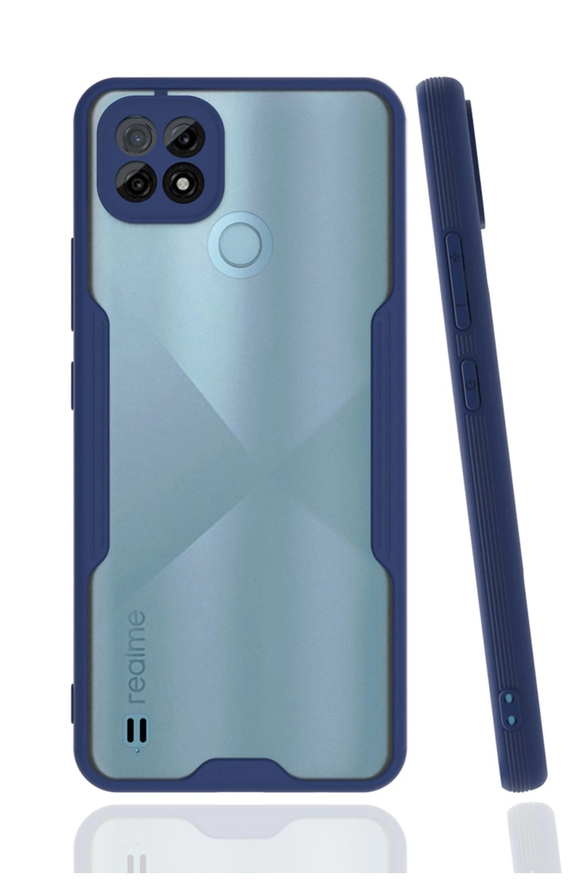 Realme C21 Kılıf Platin Silikon - Lacivert-(5796)