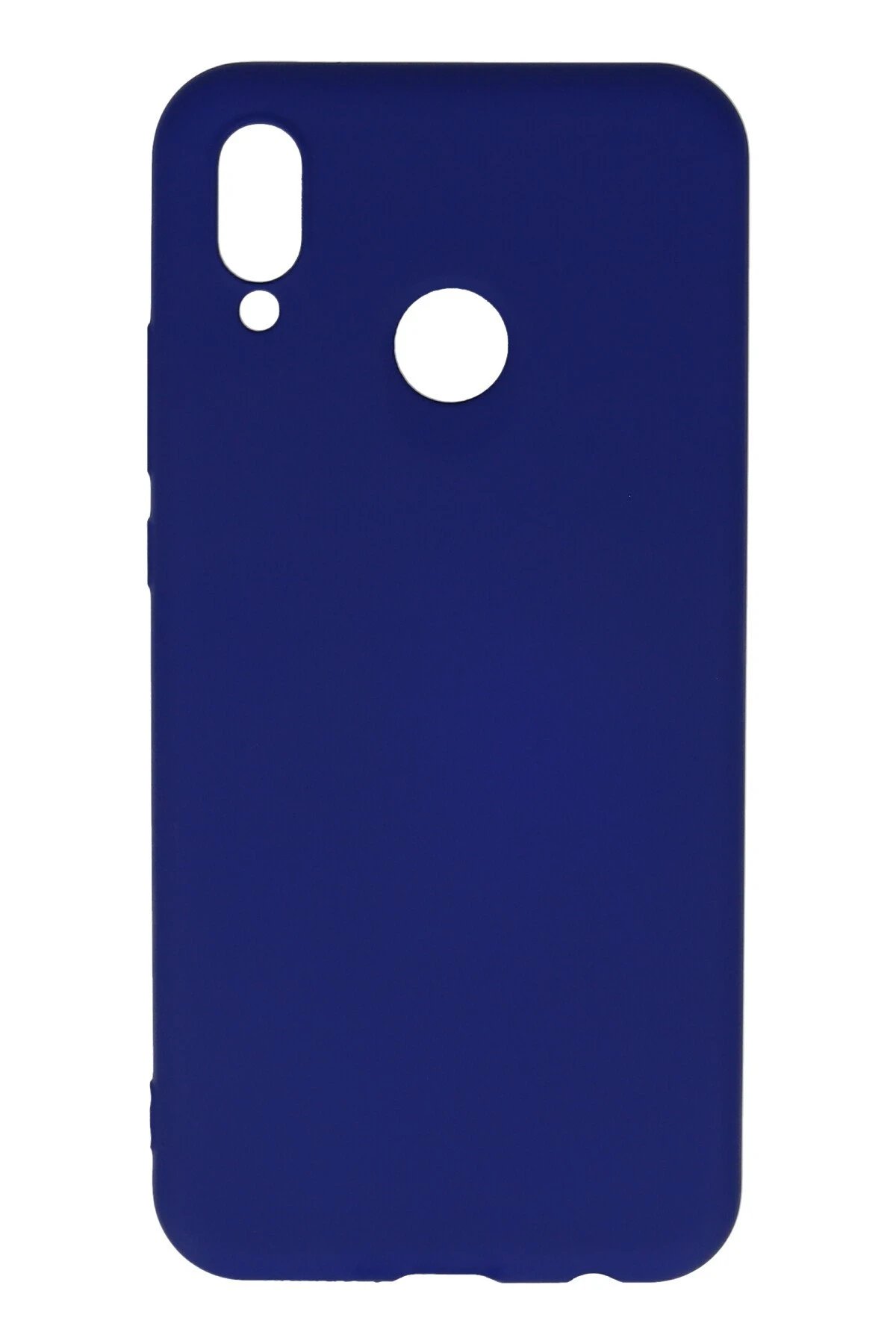 Huawei P20 Lite Kılıf Nano içi Kadife Silikon - Koyu Mavi-(5796)