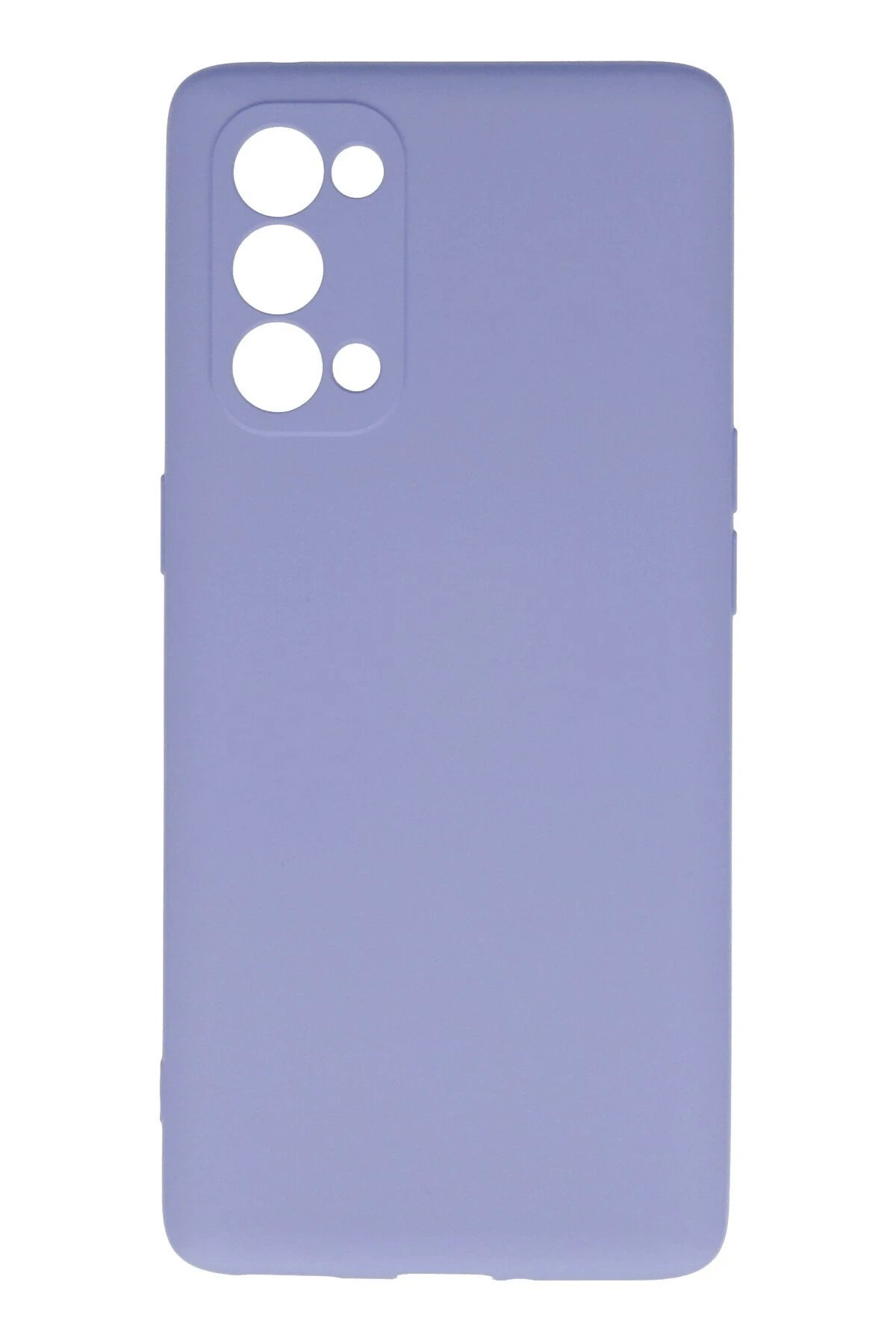 Oppo Reno 5 Pro Kılıf Nano içi Kadife Silikon - Lila-(5796)