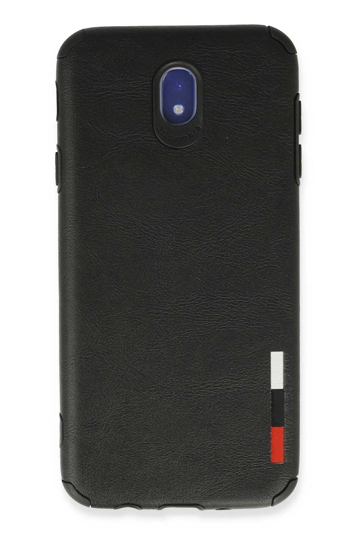Samsung Galaxy J7 Pro / J730 Kılıf Loop Deri Silikon - Siyah-(5796)