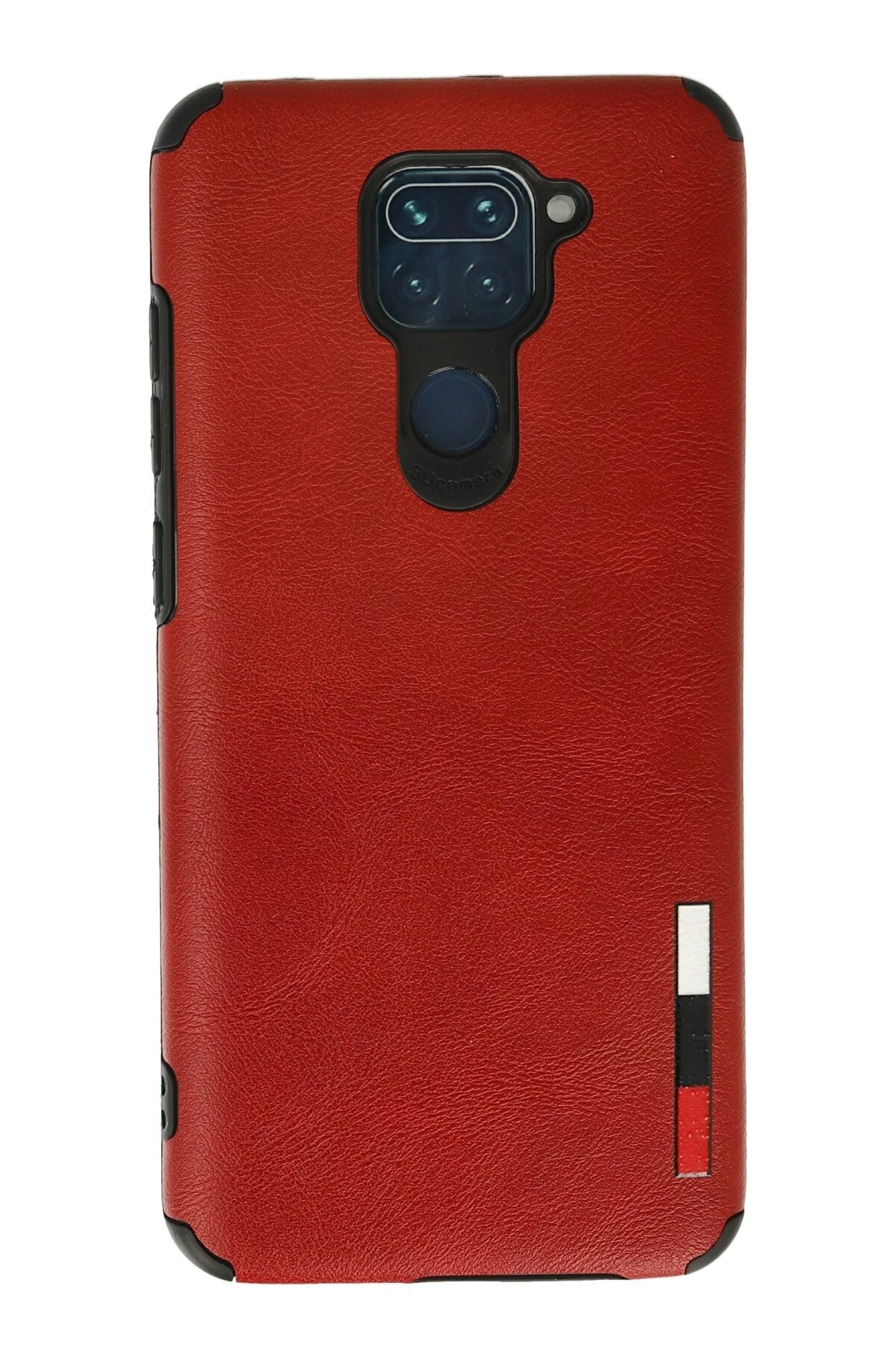 Xiaomi Redmi Note 9 Kılıf Loop Deri Silikon - Kırmızı-(5796)