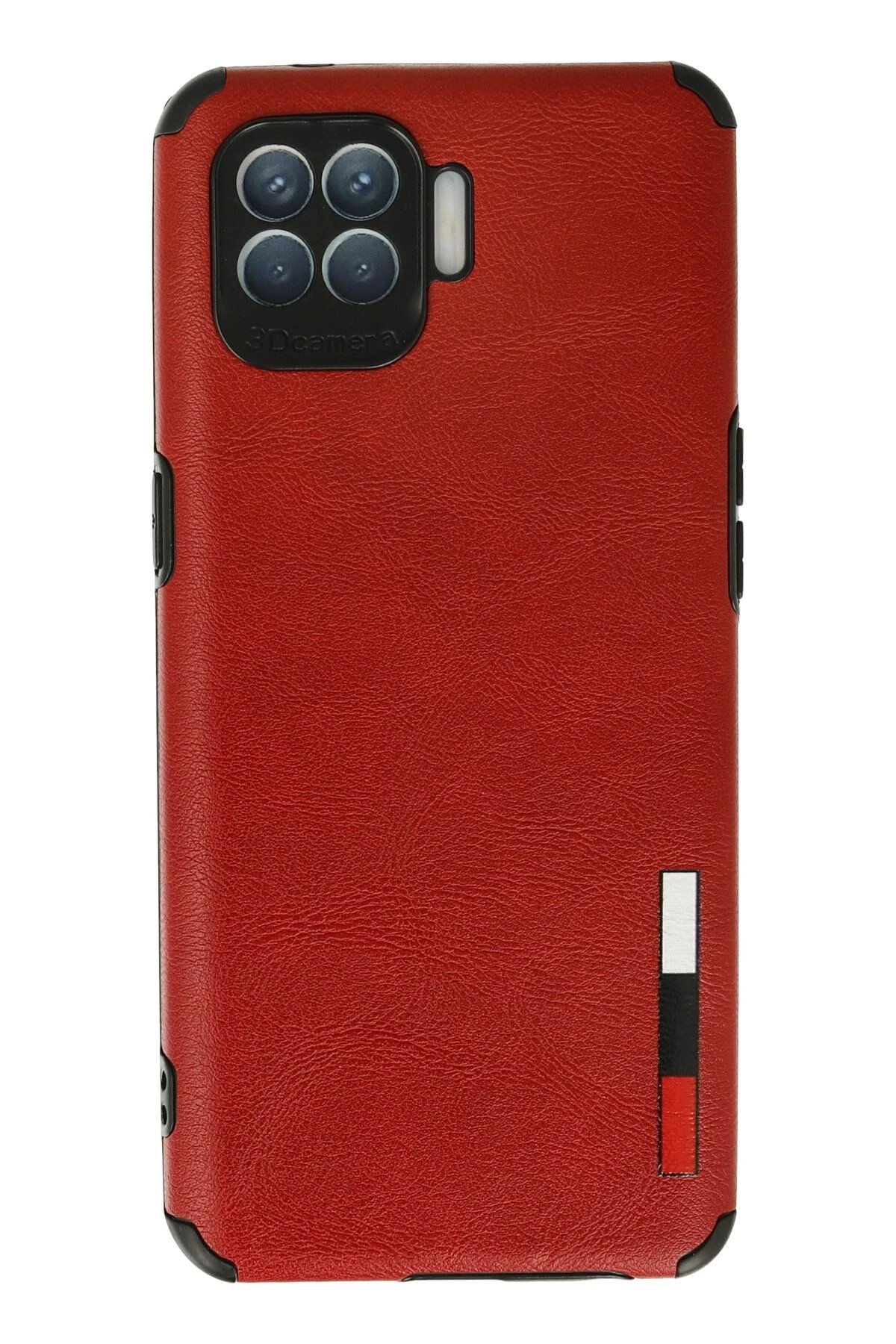 Oppo Reno 4 Lite Kılıf Loop Deri Silikon - Kırmızı-(5796)