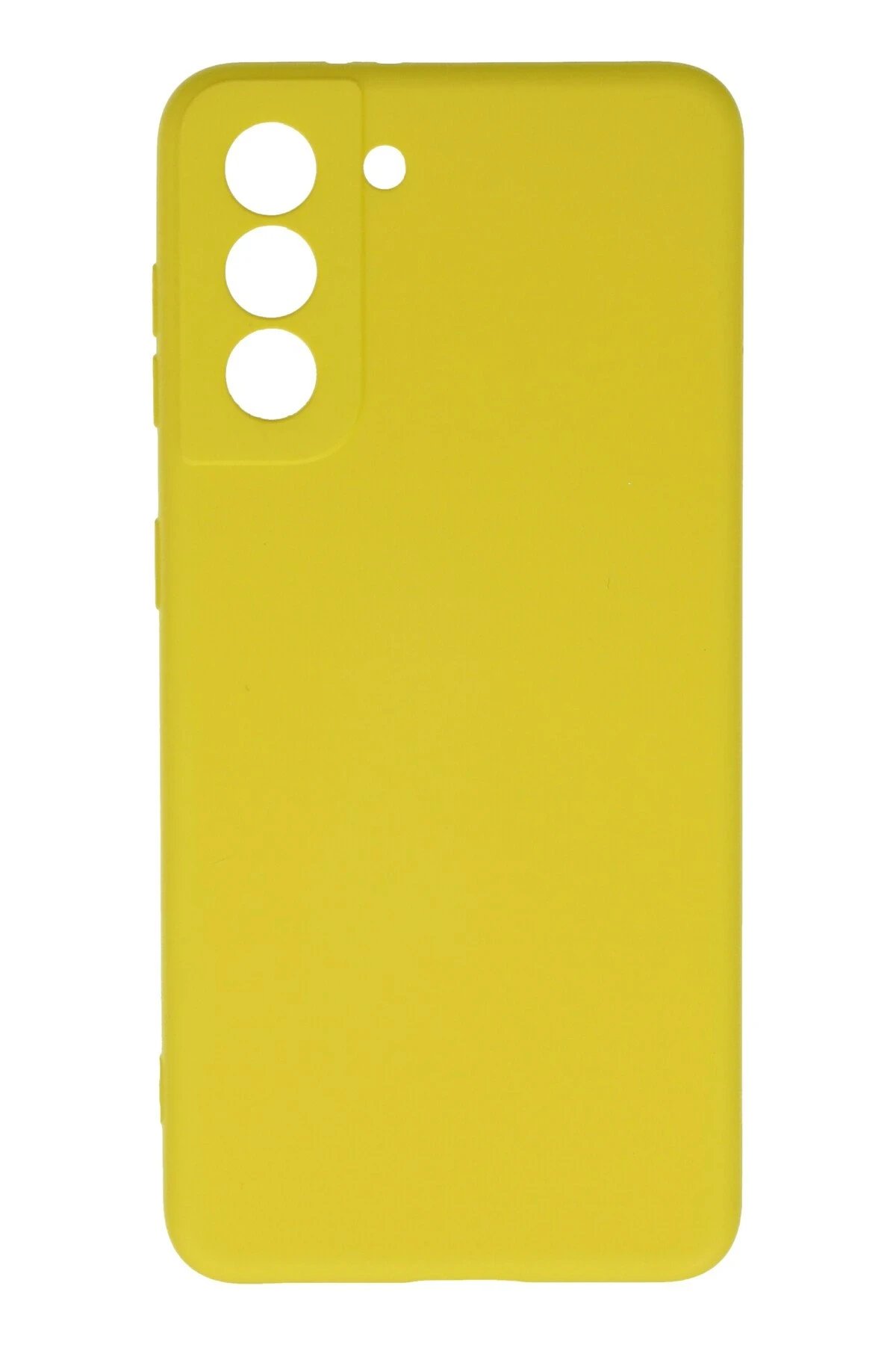 Samsung Galaxy S21 Kılıf Nano içi Kadife Silikon - Sarı-(5796)