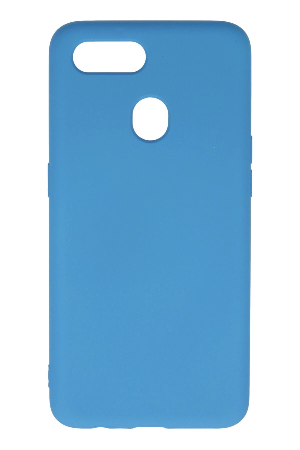 Oppo A12 Kılıf Nano içi Kadife Silikon - Mavi-(5796)