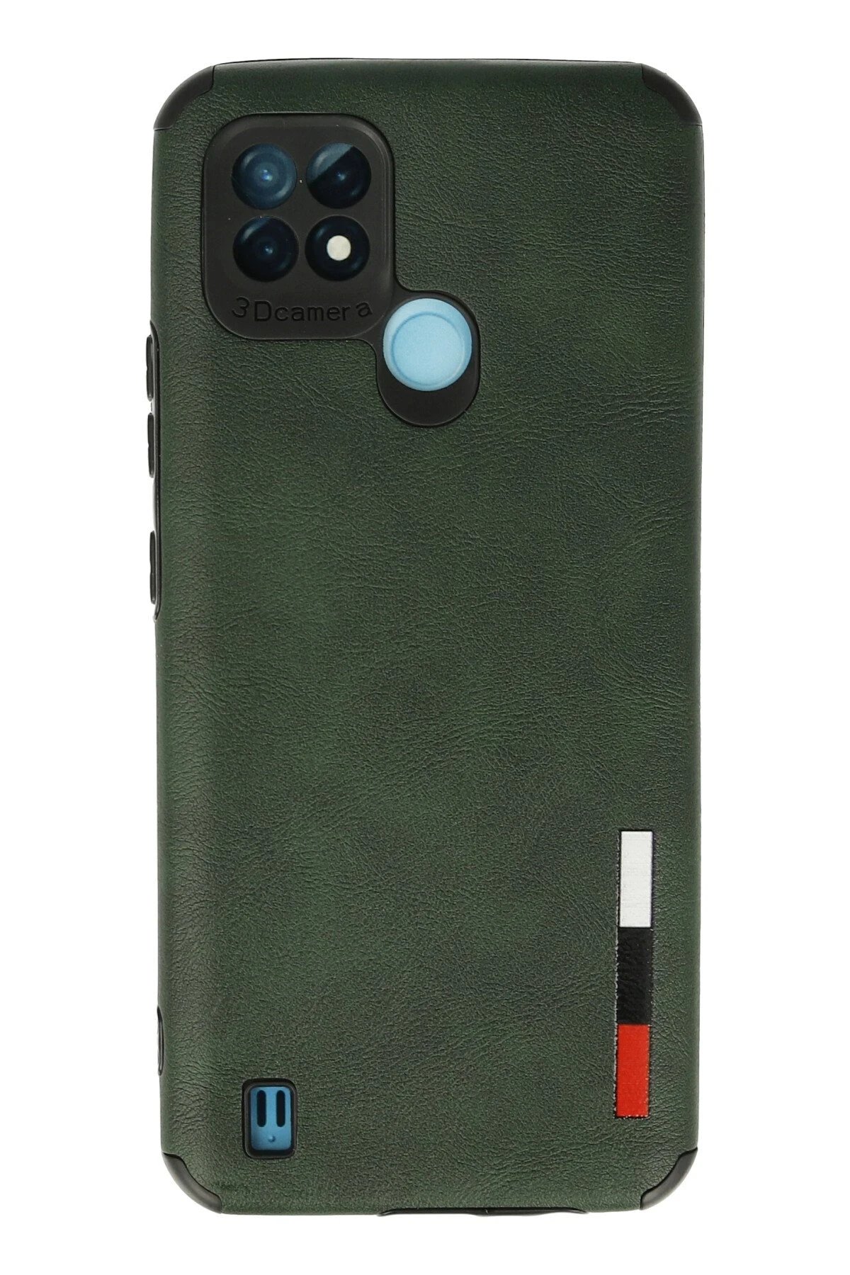 Realme C21 Kılıf Loop Deri Silikon - Yeşil-(5796)