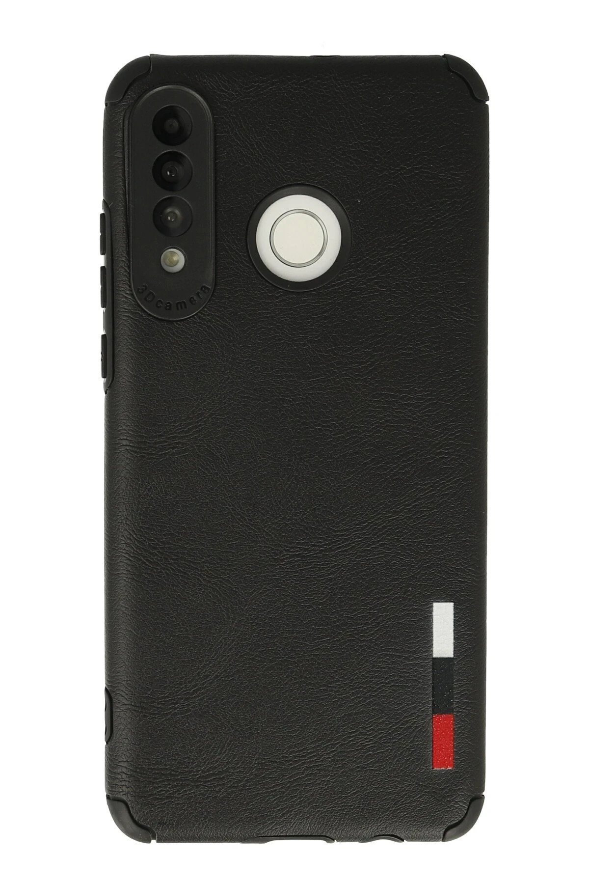 Huawei P30 Lite Kılıf Loop Deri Silikon - Siyah-(5796)