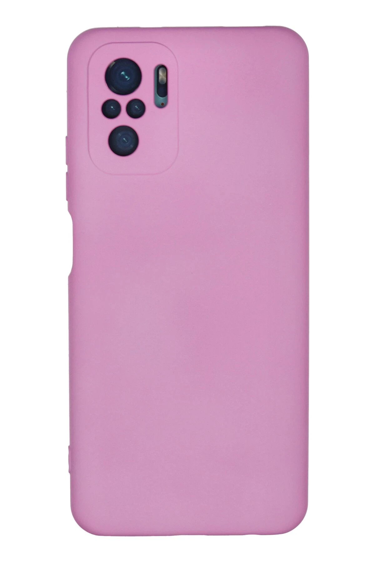 Xiaomi Redmi Note 10 Kılıf Nano içi Kadife Silikon - Pembe-(5796)