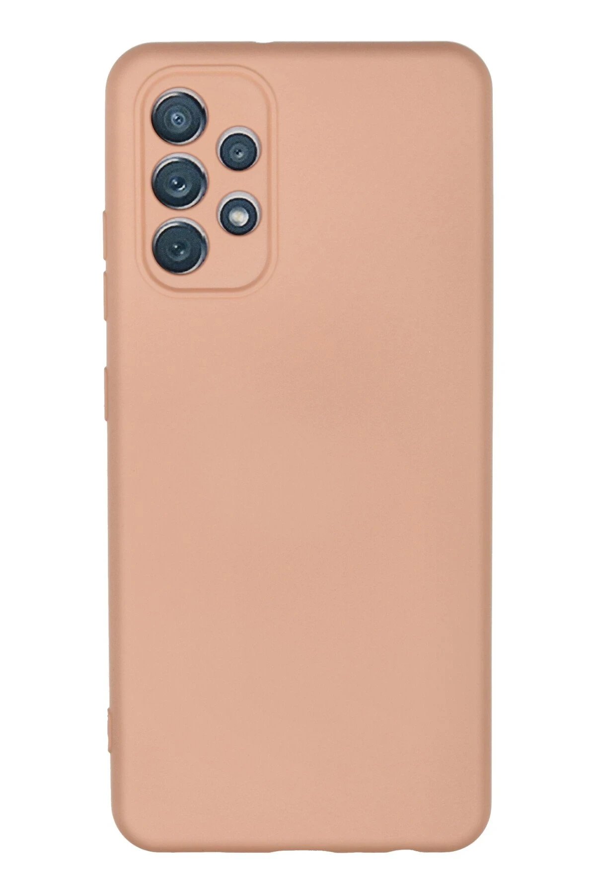 Samsung Galaxy A32 Kılıf Nano içi Kadife Silikon - Pudra-(5796)