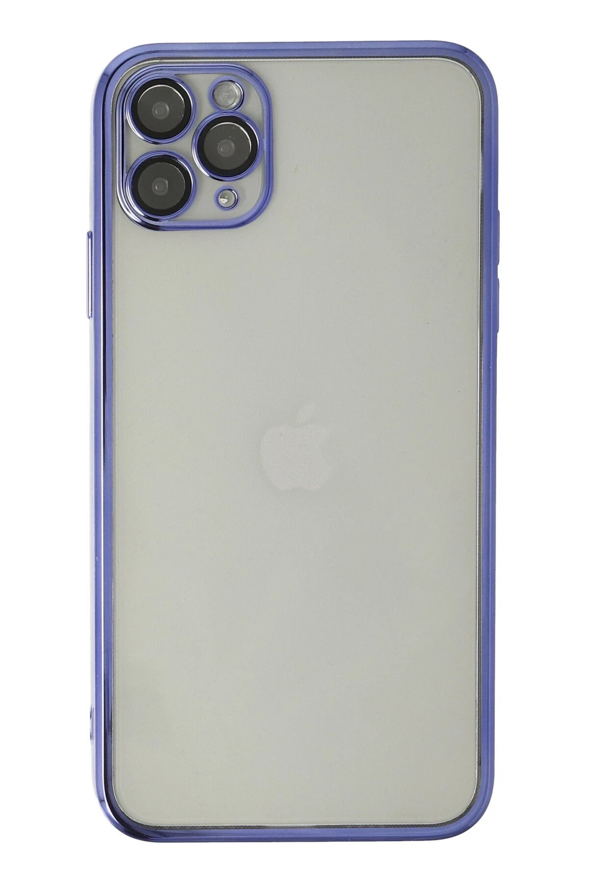 iPhone 11 Pro Max Kılıf Lensli Silikon - Mor-(5796)