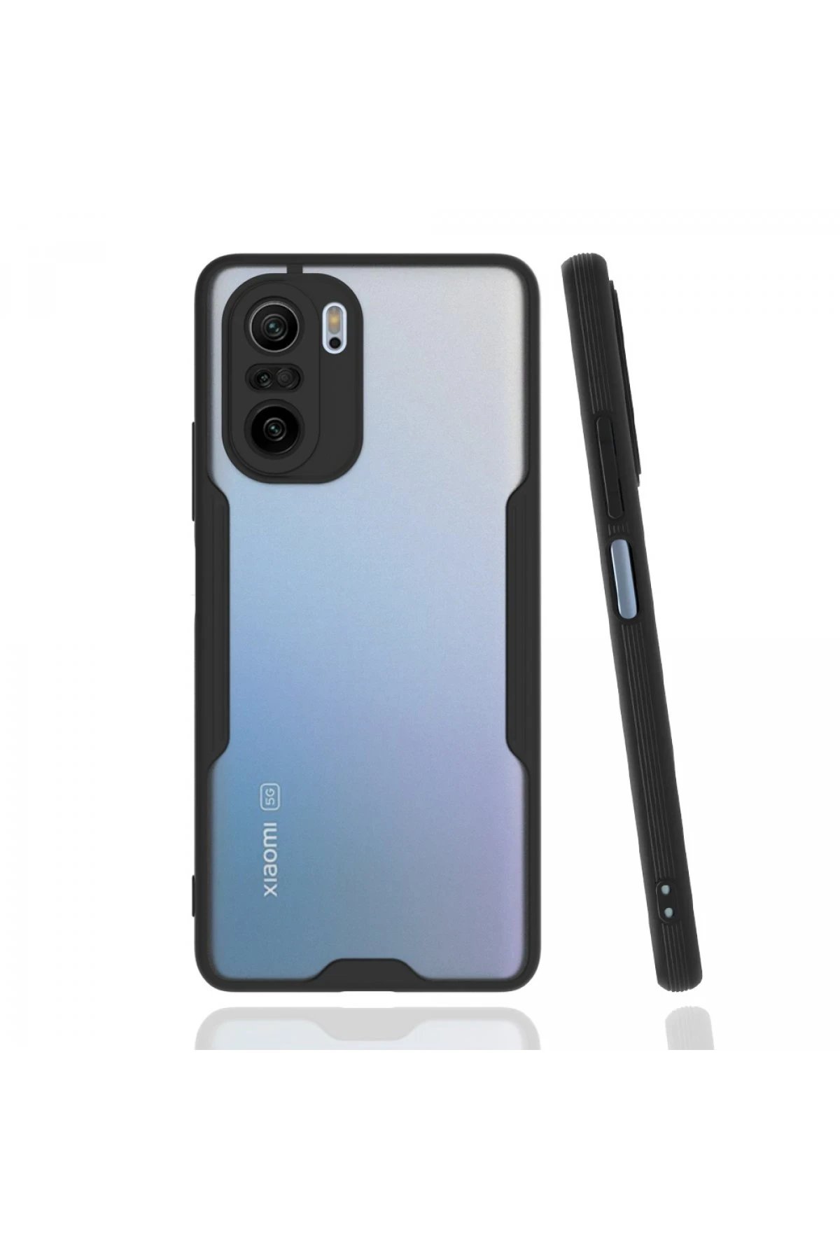 Xiaomi Poco F3 Kılıf Platin Silikon - Siyah-(5796)